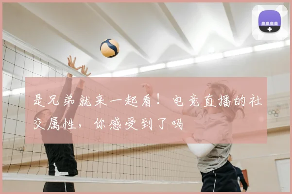 是兄弟就来一起看！电竞直播的社交属性，你感受到了吗